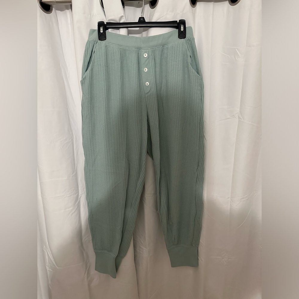 Old navy medium blue/green waffle pajama pants/joggers
